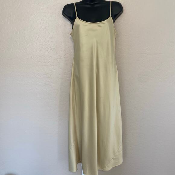 Vintage Calvin Klein Silk Cotton Blend Midi Slip Dress Womens Size Small XS - Picture 1 of 6